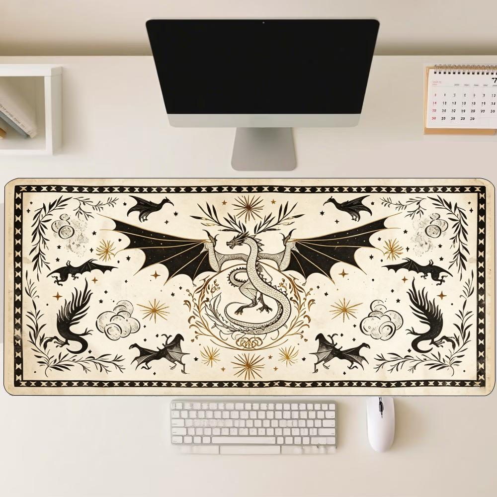 Retro Gaming Desk - Винтажный большой коврик для мыши с