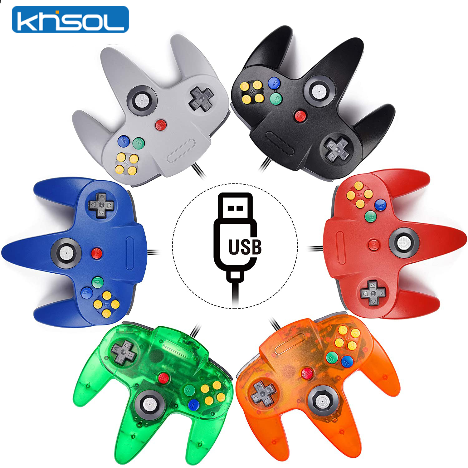 Retro Gaming Os - Контроллер N64, классический USB-проводной пульт дистанционного