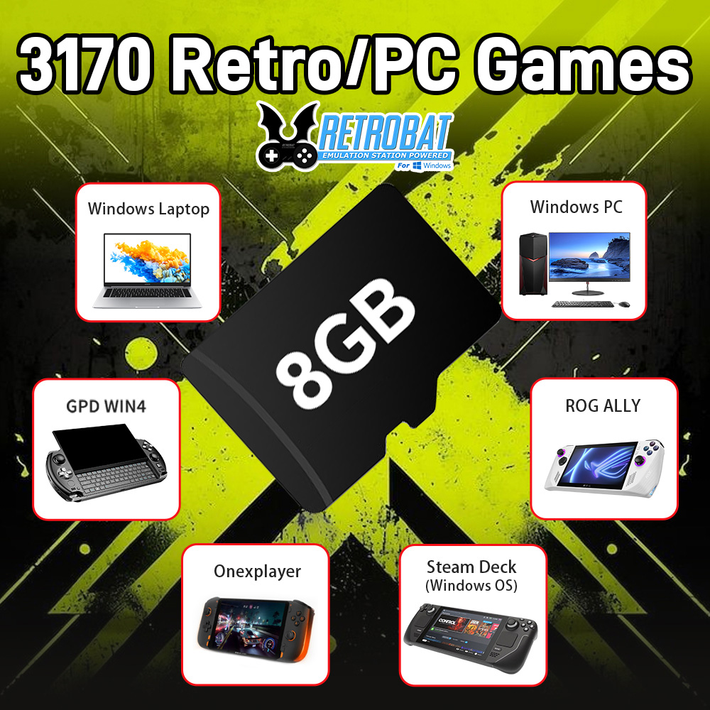 Retro Gaming Os - Игровая TF-карта 8 ГБ с 3170