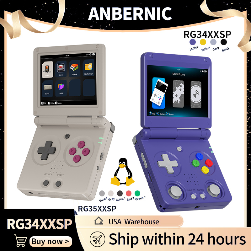 Anbernic RG34XXSP RG35XXSP Пер – обзор и цена Retro Gaming Handheld Console