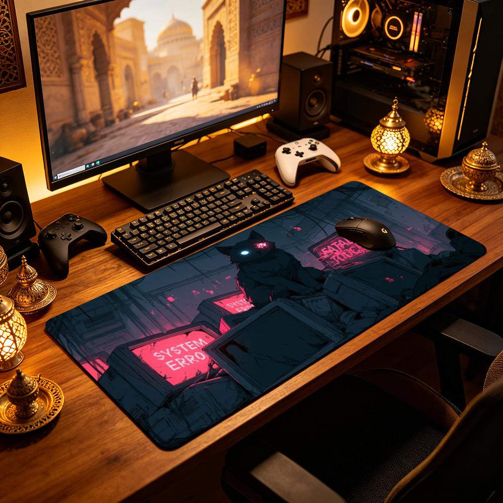 Киберпанк-коврик для мыши «Чёр – обзор и цена Retro Gaming Desk
